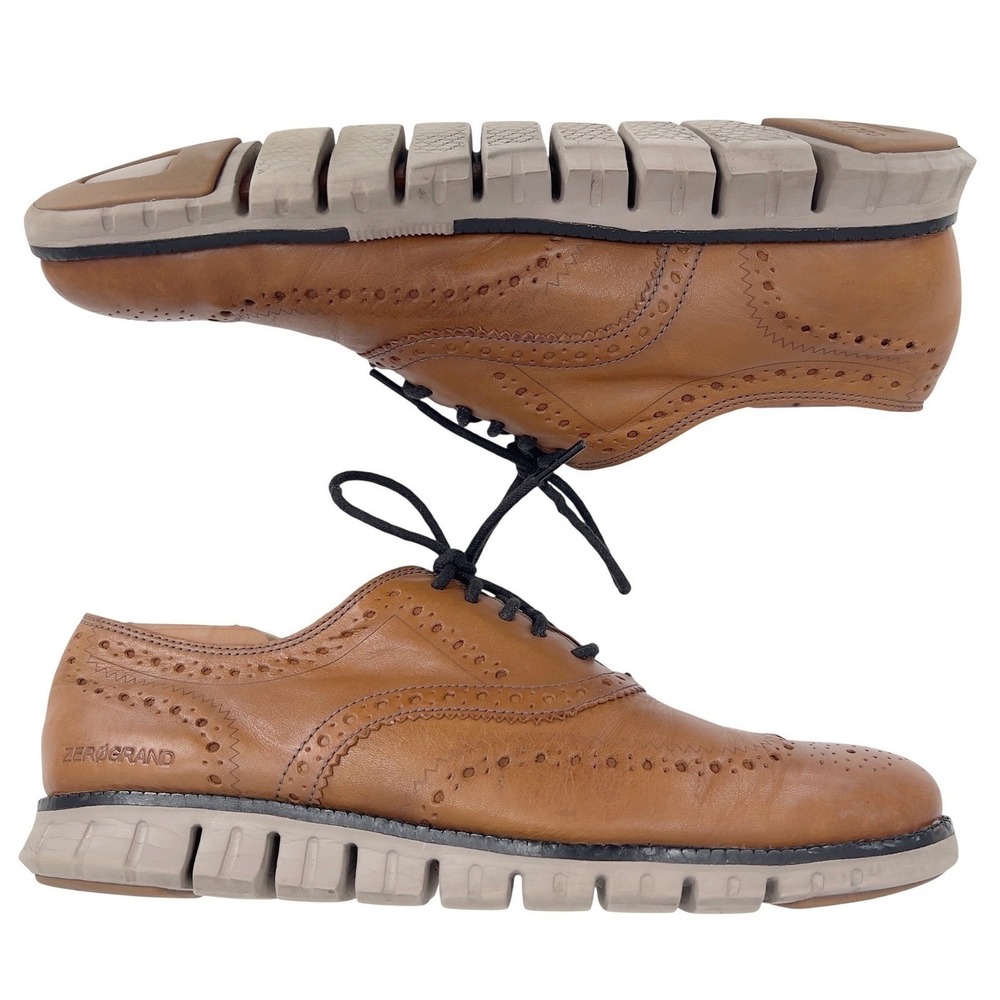 Cole Haan ZeroGrand Men's Wingtip Oxford C14493 British Tan Leather 9.5M